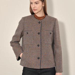 [올리비아로렌]배색삥 블루핀 체크자켓 VVCFU4F8271 34_YS