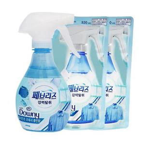 [페브리즈]페브리즈 실내건조 프레시클린 용기 370ml + 리필 320ml x2 /섬유탈취제/냄새제거