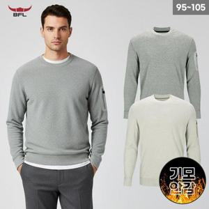 BFL 남성 겨울 팔포켓 크루넥 기모 긴팔티셔츠 카드주머니 웜업티 보온티 데일리 이너티 W2ERTS-626