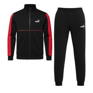 푸마 스포츠 플리스 남성 트레이닝 세트 운동복 짐웨어 런닝복 블랙 레드 691935-01