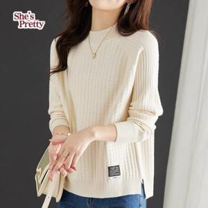 [쉬즈프리티] 아크라반목니트 L까지_여성니트