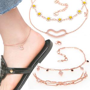 미니아트 14Kgp 로즈골드 체인 발찌 균일가