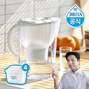 브리타 정수기 마렐라XL 3.5L 화이트 + 총필터 4입