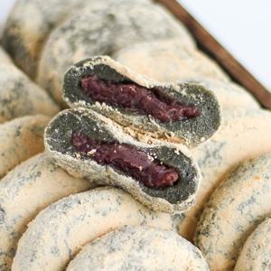 [푸드맛봄 떡] 달콤한 팥앙금 가득 콩고물쑥떡 1박스(개별포장)/55g x 24개