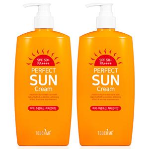 터치미 퍼펙트 자외선 차단 초대용량 선크림 500mlX2개 SPF50+PA++++/ 3중 기능성 골프장 영업장