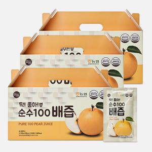 미쁨생활건강 딱좋아 국내산 순수100 배즙 90ml 3박스 (총 90포)