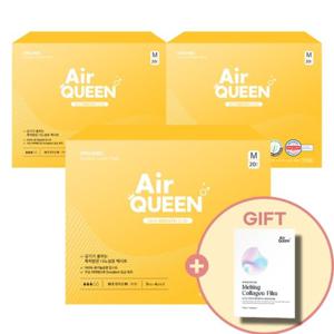 (사은품증정) 에어퀸 뉴브레스 생리대 중형 20Px3팩(총 60P) 대용량