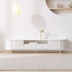 보루네오 마르체 레아 라운드 템바보드 수납 거실장 2000 BGW325