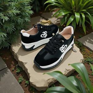 갤러리아_고세 데일리 여성 경량 투톤콤비 가죽 스니커즈 OZP5F035 블랙 4c