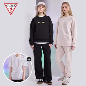 [게스]게스 여성 코튼테리 이지셋업 상하의 2세트 + 이너반팔티1종 (총 5종)