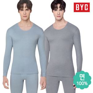 [BYC] 남성 내복 내의 상하의세트 순면100% 슬라이트남상하 실내복