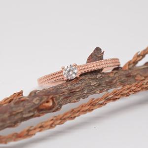 [오팔하우스] 14k 컷팅 밴드 큐빅 반지 OPJJR10223