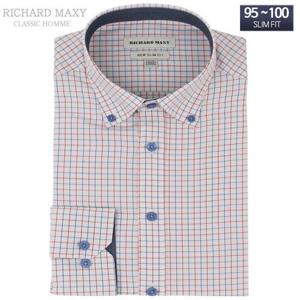 [슬림] 레드 버튼 슬림핏 와이셔츠 - SMA862