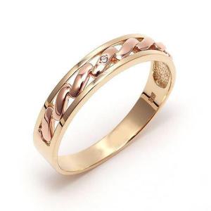 갤러리아_[비앤비골드] 14K 반지 심플 옐로우/레드 콤비 금반지 NAC8431