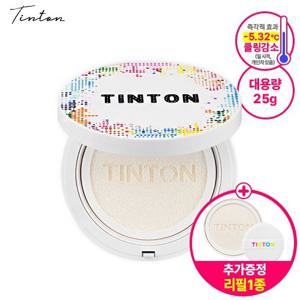 (틴톤) 레인보우 선쿠션 본품 1 + 리필 1 (25g, 도트 케이스)