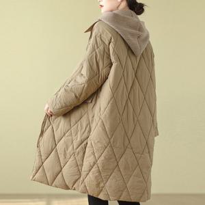 [몽벨리즈]헤라니트후드누빔롱코트 mde2301681