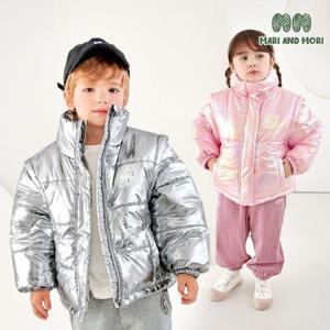 [월튼키즈]투웨이하이넥숏패딩점퍼(소매탈착)