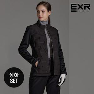 [EXR]★2종세트★여성 웜테크 덕다운 패딩자켓+기모팬츠