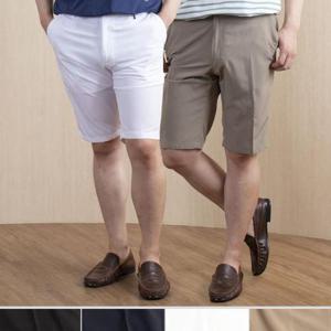 [중년의 품격]남성 핏이 이쁜 기장 스판 허리 반밴딩 고급 반바지