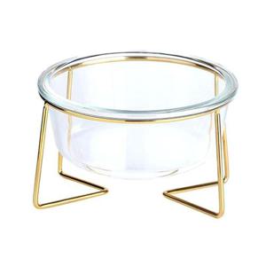 강아지 고양이 1구 물그릇 투명식기 유리재질 밥그릇