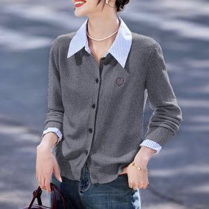 셔츠디테일가디건 F0016