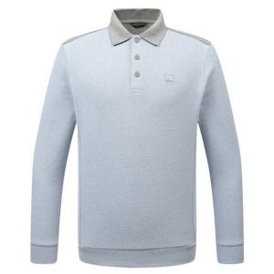 [링스골프]남성 사선 자카드 투톤 양면 기모 소재 니트 에리티셔츠 L11E3TO103_BL_DG