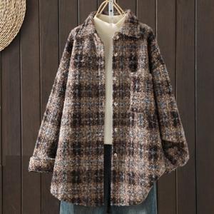 [몽벨리즈]뽀글테리울체크셔츠 mde2302554