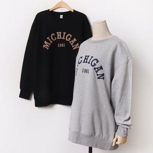 빅사이즈 심플레터링코튼맨투맨 DGOB384