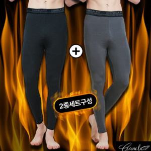 ★무료배송 1+1★[시스넬라]남성 기모 타이즈 2종세트 남자 레깅스 발열 내복 9부 겨울 방한