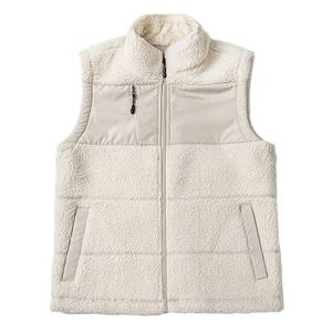 미라클 남성 여성 겨울 뽀글이 플리스 후리스 집업 조끼 베이지