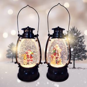 고급형 LED 반짝이 오르골 스노우볼 크리스마스 선물 워터볼 랜턴 캐롤 재생