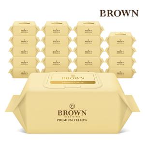[브라운]프리미엄 옐로우 72매 캡 10+10팩 아기물티슈