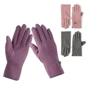 스마트 터치장갑 쁘띠리본 여성용 기모안감 방한 패션 (WD129EF)