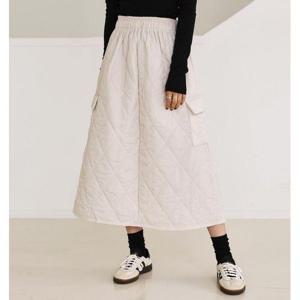 [더블유피비지]다이아 건빵 A라인 패딩 롱 스커트_5color_PFFSK200M