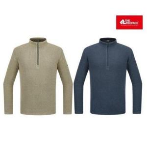 [레드페이스]보온성의 자카드플리스짚티셔츠_GN