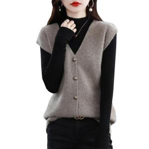 [프리티 글라라]여성 골지 단추 베스트 간절기 니트 조끼 vs-44 (19279120)