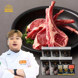 윤남노 pick 고메프리미엄 프렌치랙 양갈비 6팩 세트(호주산 250g*6팩+시즈닝3종*2세트)