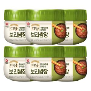 [CJ]백설 다담 보리쌈장 570g x6개