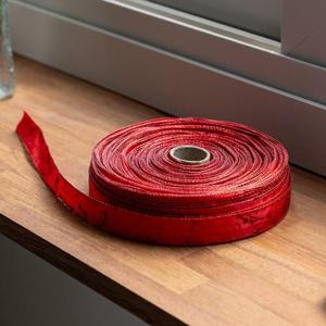 크리스마스 리본 레드잎 3cm (100yd) 롤 선물 포장 끈 공예 재료 DIY 트리 장식
