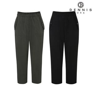 [데니스골프][DENNIS] (방송상품) 여성 세미 배기핏 셔링 8부 밴딩팬츠 2종세트