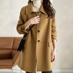 [패션시그널] 페이크포켓커버 싱글모직하프코트 C9DB04