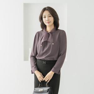 엄마옷 마담4060 진주노방블라우스-QBL2509065-