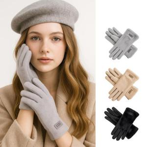 [루즈루나] ★시즌특가★ 메르아 여성 겨울 퍼 안감 스웨이드 따뜻한 방한 기모 터치 장갑 J302