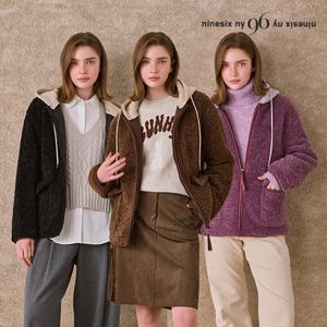 [나인식스뉴욕]25FW 니트 후드 부클 패딩 1종