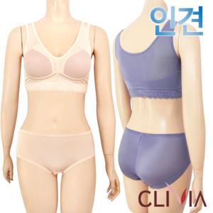 [크리비아]인견 쿨매쉬 직조몰드 런닝브라팬티2종(CLB1770)80B~95B