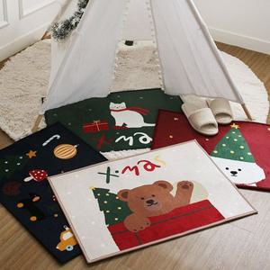 메리크리스마스 인테리어소품 극세사발매트 - 4color