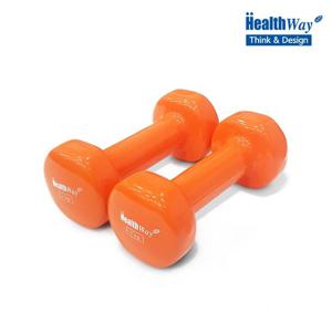 [헬스웨이] 베이직 미용아령 1Kg세트(2개) - 오렌지