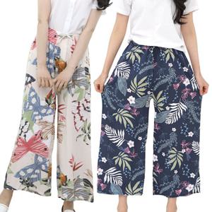 일자 통바지 플라워 와이드 팬츠 홈웨어 이지웨어 라운지웨어