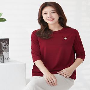 [♥BEST] 마담4060 2025 봄 신상 특가  엄마옷 라운드넥 7부티셔츠(ZTE204012A)