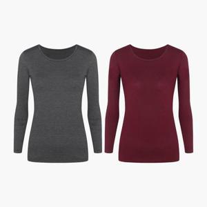 [판도라by비비안]여성 기모 스판 발열 내복 상의 긴팔 내의 LG1553